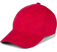 styleBREAKER 6-Panel Cap in Veloursleder Optik, Wildleder Optik, Baseball Cap, verstellbar, Unisex 04023049, Farbe:Rot