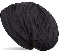 styleBREAKER Beanie Mütze mit Falten Muster, Slouch Longbeanie, Unisex 04024053, Farbe:Midnight-Blue-Schwarz (One Size)