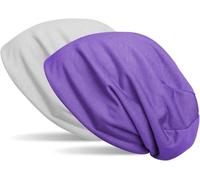 Beanie STYLEBREAKER "Wende Beanie", Herren, grau (hellgrau, lila flieder), Obermaterial: 50% Viskose CV. 50% Polyester PES., Modisch, Mützen Beanie (42575341-0) hellgrau, lila flieder