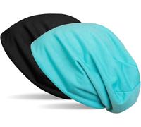 Beanie STYLEBREAKER "Wende Beanie", Herren, schwarz (schwarz, türkis), Obermaterial: 50% Viskose CV. 50% Polyester PES., Modisch, Mützen Beanie (20676318-0) schwarz, türkis