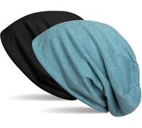 Beanie STYLEBREAKER "Wende Beanie", Herren, schwarz (schwarz, blau meliert), Obermaterial: 50% Viskose CV. 50% Polyester PES., Modisch, Mützen Beanie (43577965-0) schwarz, blau meliert