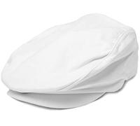 styleBREAKER Cabrio Cap mit Druckknopf | Schiebermütze Newsboy Schirmmütze einfarbig verstellbar | Unisex Flatcap aus Baumwolle für Damen und Herren, Farbe:Weiß