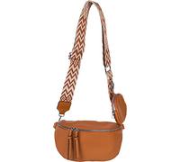 Umhängetasche STYLEBREAKER "2-Teiliges Set Halbmond Crossbody Bag", Damen, Gr. B/H/T: 24cm x 15cm x 8,5cm Einheitsgröße, braun (cognac), 100% Polyurethan PU. Futter: 100% Polyester PES., unifarben, Ta