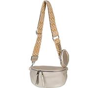 Umhängetasche STYLEBREAKER "2-Teiliges Set Halbmond Crossbody Bag", Damen, Gr. B/H/T: 24cm x 15cm x 8,5cm Einheitsgröße, gold, 100% Polyurethan PU. Futter: 100% Polyester PES., unifarben, Taschen Umhä