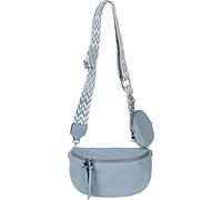 Umhängetasche STYLEBREAKER "2-Teiliges Set Halbmond Crossbody Bag", Damen, Gr. B/H/T: 24cm x 15cm x 8,5cm Einheitsgröße, hellblau, 100% Polyurethan PU. Futter: 100% Polyester PES., unifarben, Taschen