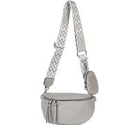 Umhängetasche STYLEBREAKER "2-Teiliges Set Halbmond Crossbody Bag", Damen, Gr. B/H/T: 24cm x 15cm x 8,5cm Einheitsgröße, hellgrau, 100% Polyurethan PU. Futter: 100% Polyester PES., unifarben, Taschen 