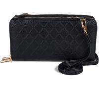 Mini Bag STYLEBREAKER "2 in 1 Umhängetasche - Geldbörse Rauten", Damen, Gr. B/H/T: 19cm x 10cm x 4,5cm Einheitsgröße, schwarz, 100% Polyurethan PU. Futter: 100% Polyester PES., Taschen (62271555-0) sc