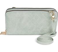 Mini Bag STYLEBREAKER "2 in 1 Umhängetasche - Geldbörse Rauten", Damen, Gr. B/H/T: 19cm x 10cm x 4,5cm Einheitsgröße, mint, 100% Polyurethan PU. Futter: 100% Polyester PES., Taschen (52834218-0) mint