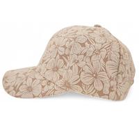 styleBREAKER Damen Baseball Cap Blumen Muster Relief | 6-Panel Schildkappe, 7,5 cm gebogener Schirm, Baumwoll-Schweißband, stufenlos per Klettverschluss verstellbar (56-59 cm).