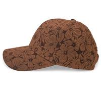 styleBREAKER Damen Baseball Cap Blumen Muster Relief | 6-Panel Schildkappe, 7,5 cm gebogener Schirm, Baumwoll-Schweißband, stufenlos per Klettverschluss verstellbar (56-59 cm).