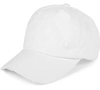 styleBREAKER Damen Baseball Cap im Washed Destroyed Used Look, Ponytail, 6-Panel, Klettverschluss verstellbar 04023080, Farbe:Weiß