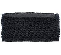 styleBREAKER Damen breites Grob gehäkeltes Stirnband einfarbig, Thermo Fleece Futter, Tube Schal, Winter Headband 04026050, Farbe:Dunkelblau