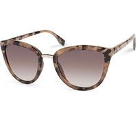 styleBREAKER Damen Cateye Sonnenbrille mit Metallsteg, Kunststoff Rahmen und Polycarbonat Gläser, Katzenaugen Form, Retro Look 09020093, Farbe:Gestell Braun Demi/Glas Braun Verlauf