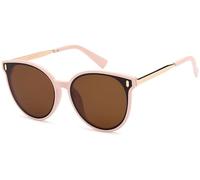 styleBREAKER Damen Cateye Sonnenbrille Oversize, Rose/Braun