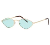 styleBREAKER Damen Diamond Sonnenbrille Rautenform, Gold/Blau