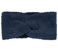 styleBREAKER Damen Feinstrick Stirnband Meliert Twist Knoten, Dunkelblau | 21 cm Bundweite (elastisch dehnbar für Kopfumfang bis 61 cm), 11 cm breit, schützender Ohrenwärmer gegen Kälte im Winter.