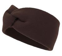 styleBREAKER Damen Feinstrick Stirnband mit Twist Knoten Detail | weiches elastisches Haarband | warmes Einfarbiges Kopfband für Herbst und Winter, Farbe:Mokkabraun