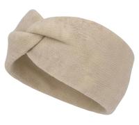 styleBREAKER Damen Feinstrick Stirnband mit Twist Knoten Detail | weiches elastisches Haarband | warmes Einfarbiges Kopfband für Herbst und Winter, Farbe:Beige