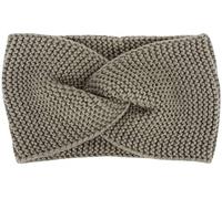 styleBREAKER Damen Feinstrick Stirnband mit Twist Knoten, Krausstrick Muster, warmes Winter Haarband, Headband 04026054, Farbe:Grau