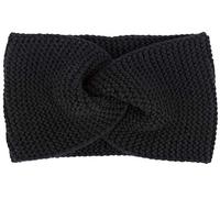 styleBREAKER Damen Feinstrick Stirnband mit Twist Knoten, Krausstrick Muster, warmes Winter Haarband, Headband 04026054, Farbe:Schwarz