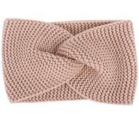 styleBREAKER Damen Feinstrick Stirnband mit Twist Knoten, Krausstrick Muster, warmes Winter Haarband, Headband 04026054, Farbe:Altrose