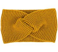 styleBREAKER Damen Feinstrick Stirnband mit Twist Knoten, Krausstrick Muster, warmes Winter Haarband, Headband 04026054, Farbe:Curry