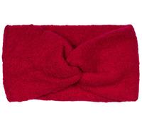 styleBREAKER Damen Feinstrick Stirnband mit Twist Knoten | warmes Winter Haarband mit weicher Oberfläche | elastisches Headband Ohrwärmer 15 cm breit, Farbe:Himbeere