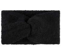 styleBREAKER Damen Feinstrick Stirnband mit Twist Knoten | warmes Winter Haarband mit weicher Oberfläche | elastisches Headband Ohrwärmer 15 cm breit, Farbe:Schwarz