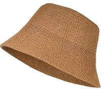 styleBREAKER Damen Fischerhut Papierstroh Sonnenhut | Atmungsaktiv, faltbar für unterwegs, 6 cm Krempe als Sonnenschutz, elastisches Schweißband, Zugband für 55-58 cm Kopfumfang