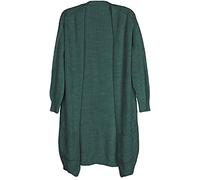 styleBREAKER Damen Grobstrick Cardigan mit aufgesetzten Taschen, Strickjacke ohne Verschluss, Strickmantel, OneSize 08010064, Farbe:Petrol