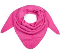 styleBREAKER Damen Großer Strick Dreieck Schal einfarbig meliert | Weiches warmes Winter Dreiecktuch | Strickschal aus Viskose Wolle für kuschlige Looks, Farbe:Fuchsia