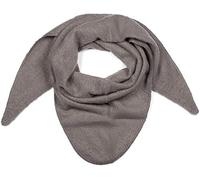 styleBREAKER Damen Großer Strick Dreieck Schal einfarbig meliert | Weiches warmes Winter Dreiecktuch | Strickschal aus Viskose Wolle für kuschlige Looks, Farbe:Grau