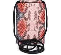 styleBREAKER Damen Handy Umhängetasche in Schlangen Optik, Schultertasche, Handy-Tragetasche, Mini Bag 02012306, Farbe:Koralle-Rosa