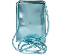styleBREAKER Damen Handy Umhängetasche Metallic Glanz PU | 11,5x15 cm Crossbody Bag für das Smartphone, offenes Hauptfach, 2 Kartenfächer, weiches Innenfutter, 143 cm Gurt.