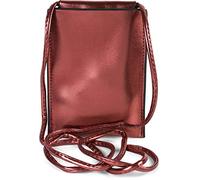 styleBREAKER Damen Handy Umhängetasche Metallic Glanz PU | 11,5x15 cm Crossbody Bag für das Smartphone, offenes Hauptfach, 2 Kartenfächer, weiches Innenfutter, 143 cm Gurt.
