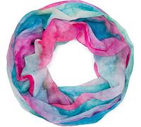 Loop STYLEBREAKER "Loop Aquarell Farbverlauf", Damen, pink (pink, blau, grün), Obermaterial: 100% Viskose CV., Modisch, Modetücher Loop (85253247-0) pink, blau, grün