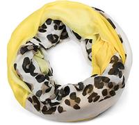 styleBREAKER Damen Loop Schal Colour Blocking Leo Viskose | Weicher Animal Print Schlauchschal, 90x85 cm Maß, kratzfrei, 2- bis 3-mal um den Hals wickelbar, maschinenwaschbar 30°C.