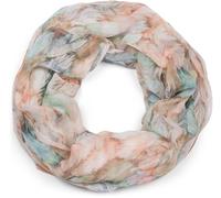 Loop STYLEBREAKER "Loop mit bunten Federn", Damen, beige (beige, türkis), Obermaterial: 100% Viskose CV., Modisch, Modetücher Loop (33827626-0) beige, türkis