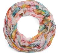 Loop STYLEBREAKER "Loop mit bunten Federn", Damen, bunt (gelb, blau, rot), Obermaterial: 100% Viskose CV., Modisch, Modetücher Loop (88060306-0) gelb, blau, rot