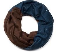 Loop STYLEBREAKER "Glitzer Loop mit Farbverlauf", Damen, blau (dunkelblau, braun, dunkelbraun), Obermaterial: 100% Viskose CV., Modisch, Modetücher Loop (13370237-0) dunkelblau, braun, dunkelbraun