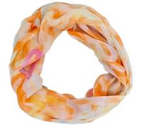 Loop STYLEBREAKER "Loop mit Brushstroke Herz Muster", Damen, orange, Obermaterial: 100% Viskose CV., Modisch, Modetücher Loop (73145636-0) orange