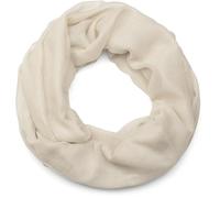 styleBREAKER Damen Loop Schal mit Glitzer-Effekt | Einfarbiger Schlauchschal aus weicher Viskose | Leicht & Elegant | 87 x 93 cm, Farbe:Beige