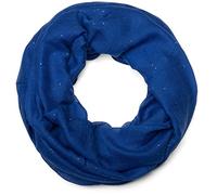 styleBREAKER Damen Loop Schal mit Glitzer-Effekt | Einfarbiger Schlauchschal aus weicher Viskose | Leicht & Elegant | 87 x 93 cm, Farbe:Royalblau