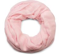 styleBREAKER Damen Loop Schal mit Glitzer-Effekt | Einfarbiger Schlauchschal aus weicher Viskose | Leicht & Elegant | 87 x 93 cm, Farbe:Rose