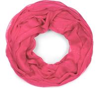 styleBREAKER Damen Loop Schal mit Glitzer-Effekt | Einfarbiger Schlauchschal aus weicher Viskose | Leicht & Elegant | 87 x 93 cm, Farbe:Pink