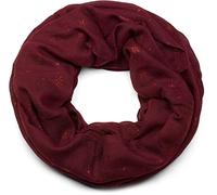 Loop STYLEBREAKER "Loop mit glitzerndem Schneeflocken Print", Damen, rot (bordeaux, rot), Obermaterial: 50% Viskose CV. 50% Baumwolle CO., Modisch, Modetücher Loop (31275625-0) bordeaux, rot