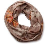 Loop STYLEBREAKER "Loop mit Sugar Skull Totenkopf Print", Damen, beige, Obermaterial: 100% Viskose CV., Modisch, Modetücher Loop (81030548-0) beige