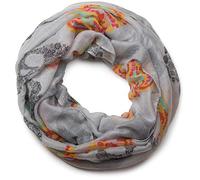 Loop STYLEBREAKER "Loop mit Sugar Skull Totenkopf Print", Damen, grau, Obermaterial: 100% Viskose CV., Modisch, Modetücher Loop (71637228-0) grau