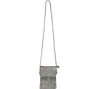 styleBREAKER Damen Mini Umhängetasche Ethno Nieten Boho | Crossbody-Bag (14x19 cm) mit Cutout-Muster, Hauptfach mit Zipper, offenes Rückfach, 130 cm Schulterriemen.