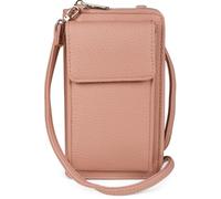 styleBREAKER Damen Mini Umhängetasche Handyfach RFID | 19x11x5,5 cm Crossbody-Bag, 8 Steckplätze für Bankkarten, 3 große Fächer, Münz-Zipper, 71-128 cm Gurt, für 6,5 Zoll.